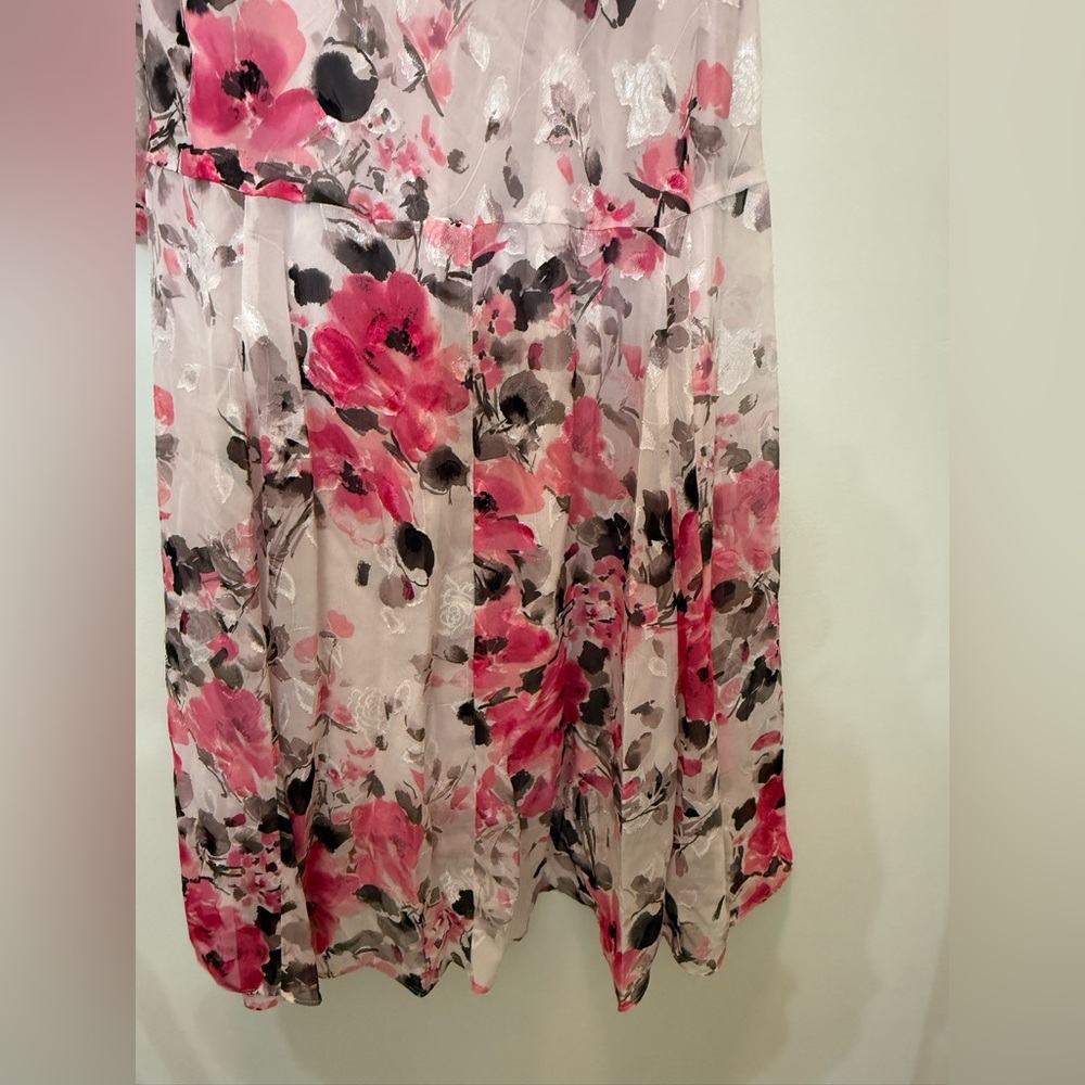 NWT Alex Evenings Sleeveless Floral Cowl Neck‎ Gown With Shaw Size 4 - Picture 5 of 11